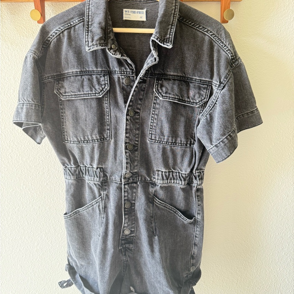 We The Free Black Denim romper